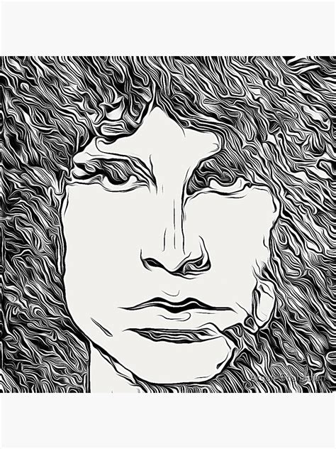 Jim Morrison Of The Doors 2 High Quality Digital Drawing Classic
