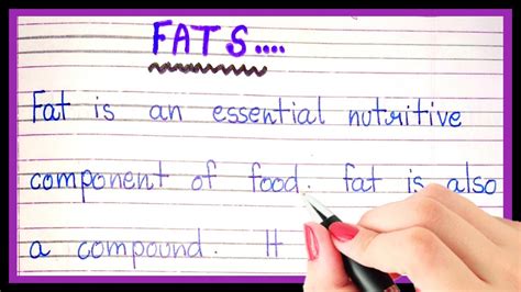 What Is Fats Definition Of Fats Short Note On Fats Youtube