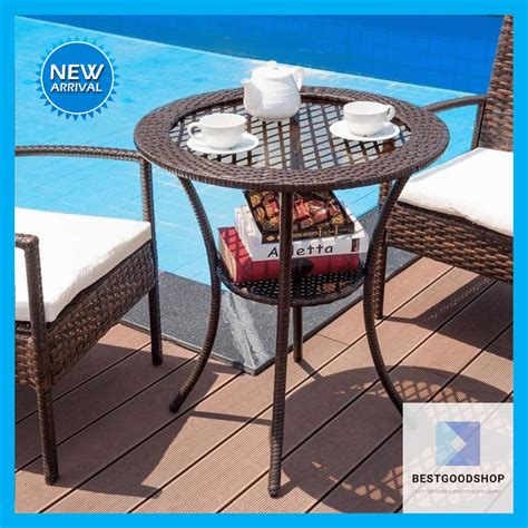 What are the shipping options for glass coffee tables? Round Rattan Wicker Tempered Glass Top Coffee Table with ...