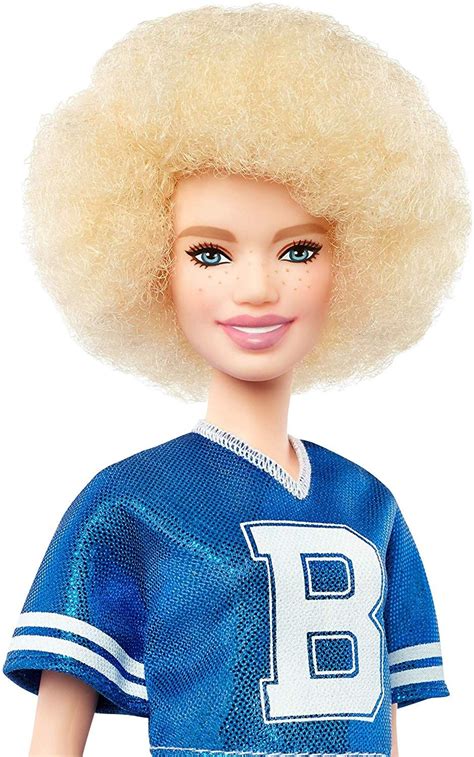 Barbie Fashionistas poupée mannequin #91 blonde platine, t-shirt bleu