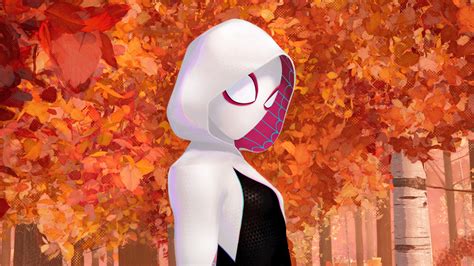 gwen stacy in spider man into the spider verse movie wallpaper hd movies wallpapers 4k