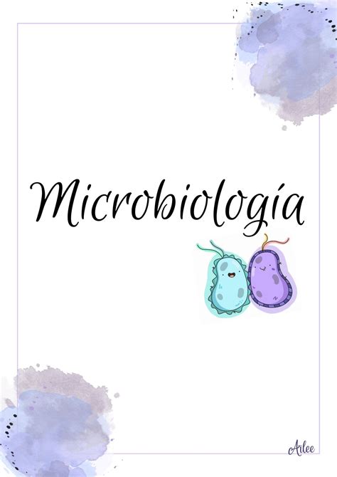 portada de microbiologÍa microbiología cosas de enfermeria dibujos de celulas