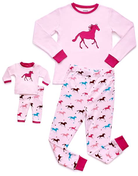 Leveret Leveret Kids And Toddler Pajamas Matching Doll And Girls Pajamas