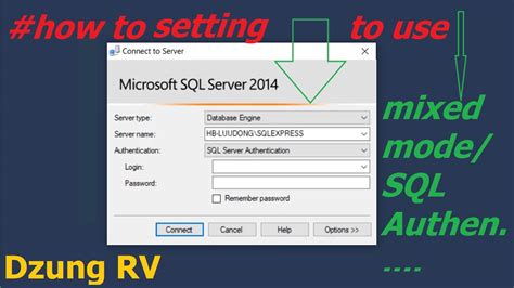 How To Setting Sql Server To Use Mixed Mode Sql Authentication