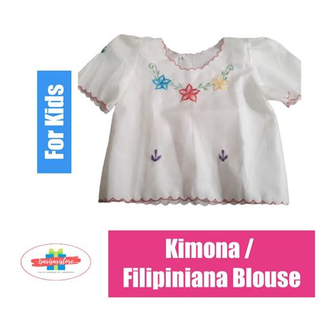 Filipiniana Kimona Blouse Costume For Kids Shopee Philippines