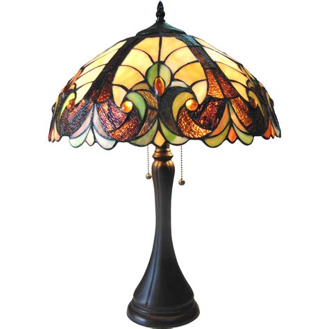Chloe Lighting Amor Tiffany Style 2 Light Victorian Table Lamp With 16 Shade
