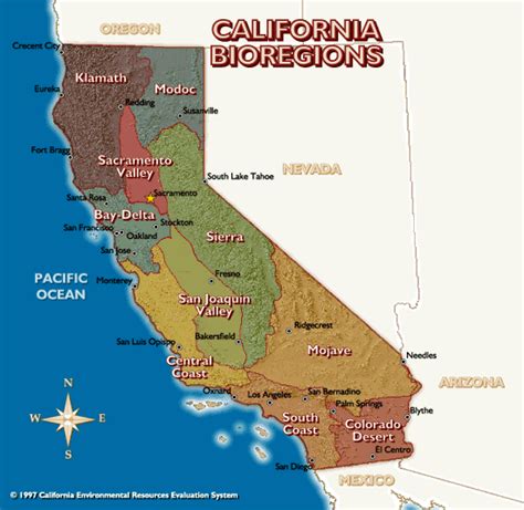 The Four Regions Of California