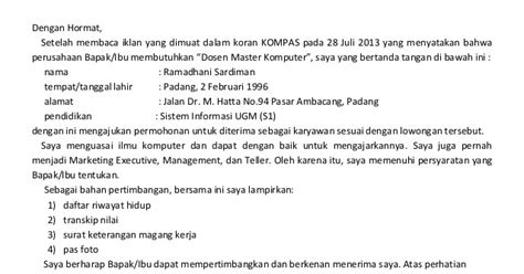 Contoh surat lamaran kerja di pt sebagai karyawan. Contoh Lamaran Pekerjaan Di Indomaret - Surat R