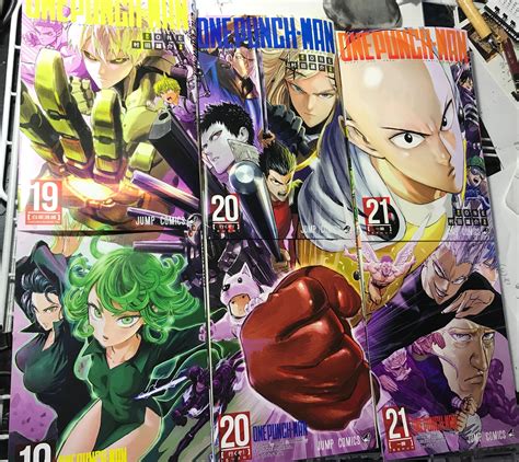 Art One Punch Man Full Front Cover Illustration Vols 19 20 And 21