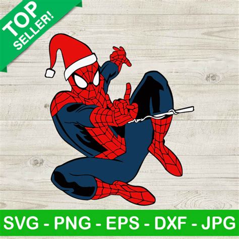 Spiderman christmas SVG, Spiderman santa hat SVG, Marvel christmas SVG