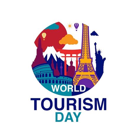 Premium Vector World Tourism Day Logo Concept Designs