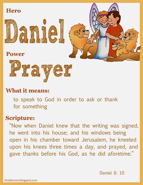 This Lds Mom Scripture Heroes Daniel In The Lions Den