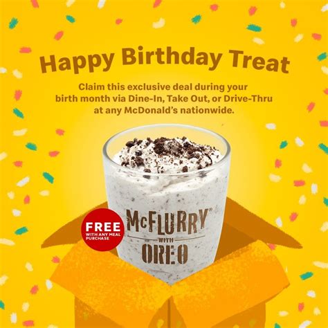 Mcdonalds Happy Birthday Treat Promo Deals Pinoy