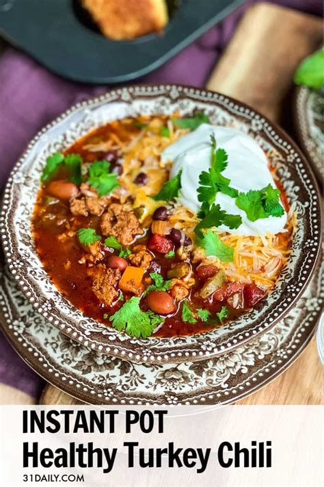 Ham, ground turkey, and pork. Healthy Instant Pot Turkey Chili | Recipe (With images) | Pressure cooking recipes, Chili recipe ...