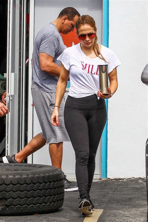 Jennifer Lopez And Alex Rodriguez Leaves The Gym In A Rolls Royce In Miami Florida