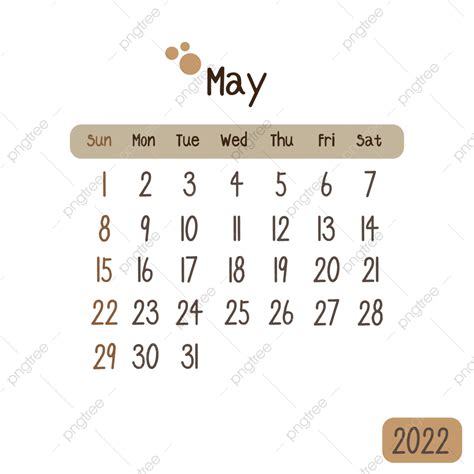 Gambar Kalender Mei 2022 Kalender 2022 Kalender Bulanan 2022 Png Dan