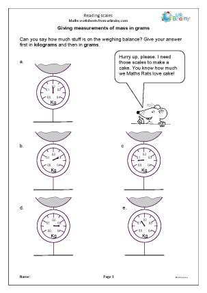 reading scales measuring maths worksheets for year 6 age