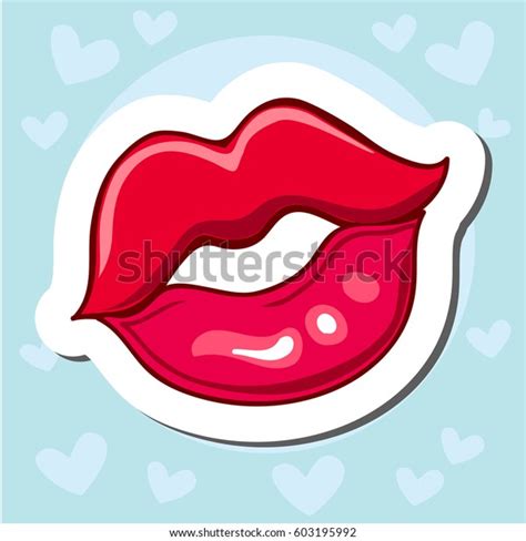 Lipstick Kiss Isolated On White Background Stock Vector Royalty Free