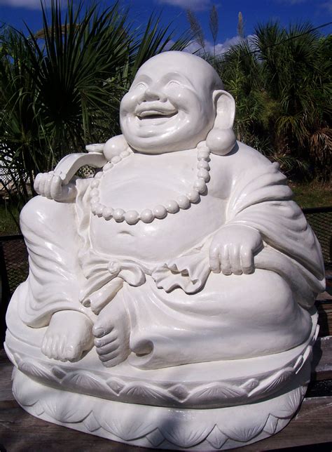 Happy Buddha Laughing On Lotus Flower For Sale Custom Buddha Art