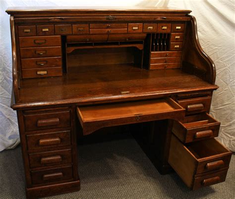 Bargain Johns Antiques Antique Oak Roll Top Desk 60 Wide