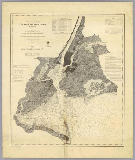 Coast Chart No 20 New York Bay And Harbor New York