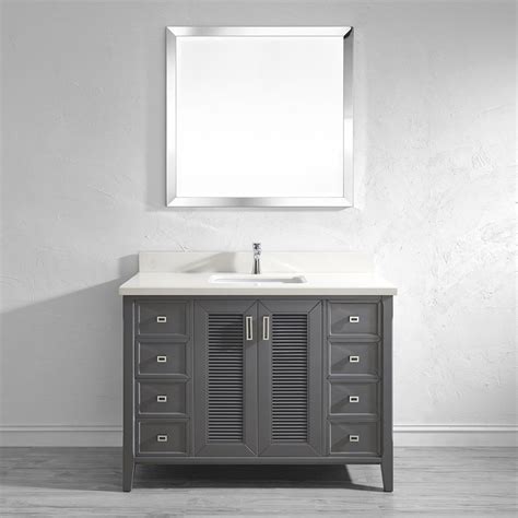 Bathroom cabinets come in numerous designs and finishes to coordinate with existing fixtures. Shop Spa Bathe SH48 Shutter 48 Bathroom Vanity at Lowe's ...