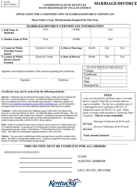 Free Printable Divorce Papers Kentucky Tutoreorg Master Of Documents