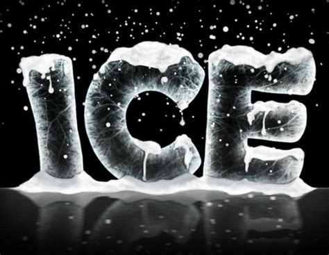 Snow Ice Text Photoshop