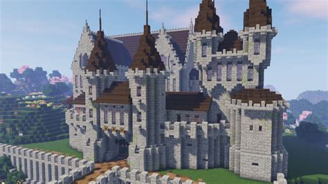 Castle blueprint minecraft constuctions wiki fandom powered by wikia. Minecraft Medieval Village With Castle World Download - BlueNerd