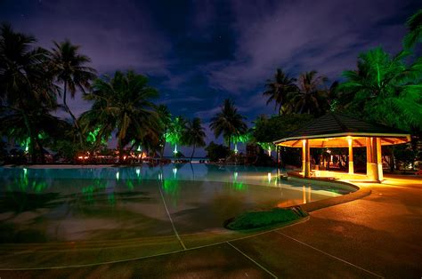 Night At Tropical Resort 1 Photograph By Jenny Rainbow