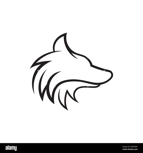 Wolf Head Template Vector Illustration Design Stock Photo Alamy