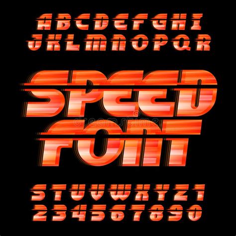 Speed Alphabet Font Fast Wind Effect Dynamic Letters And Numbers