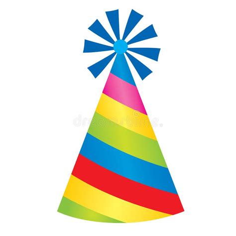 Vector Party Hat With Colorful Stripes Stock Vector Illustration Of