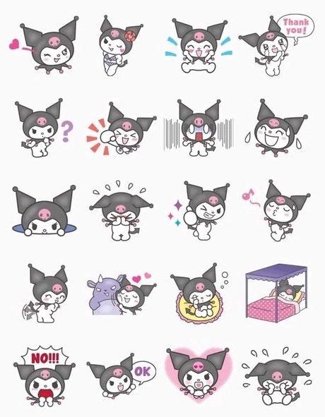 The Many Moods Of Kuromi Cute Stickers Melody Hello Kitty Hello Kitty