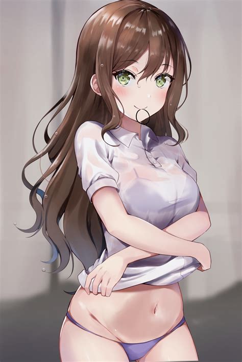 mia fai1510 imai lisa bang dream absurdres highres 1girl blush bra brown hair