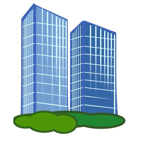 Buildings Free Stock Photo Illustration Of Office Buildings In A