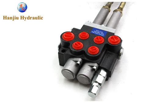 Hydraulic Joystick Control 2 Spool Valve 40lpm 11gpm Cables Joystick