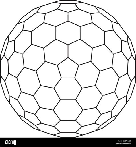 Vector Illustration Of A Honeycomb Hexagon Sphere Isolated On White Stock Vector Image And Art Alamy