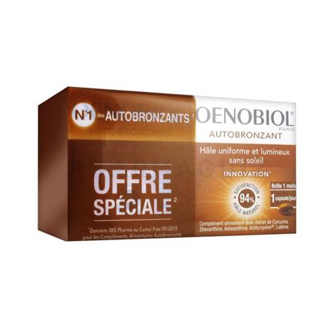 Oenobiol Autobronzant 2 X 30 Capsules Pharmaguiz