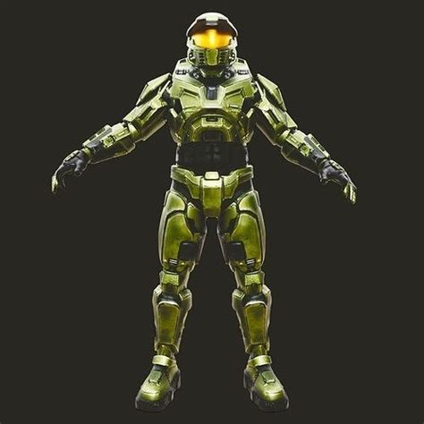 3d Model Halo 3d Model Master Chief Armor Vr Ar Low Poly Cgtrader