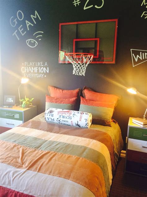 Boys Basketball Bedroom With Chalkboard Wall Basketball In 2019