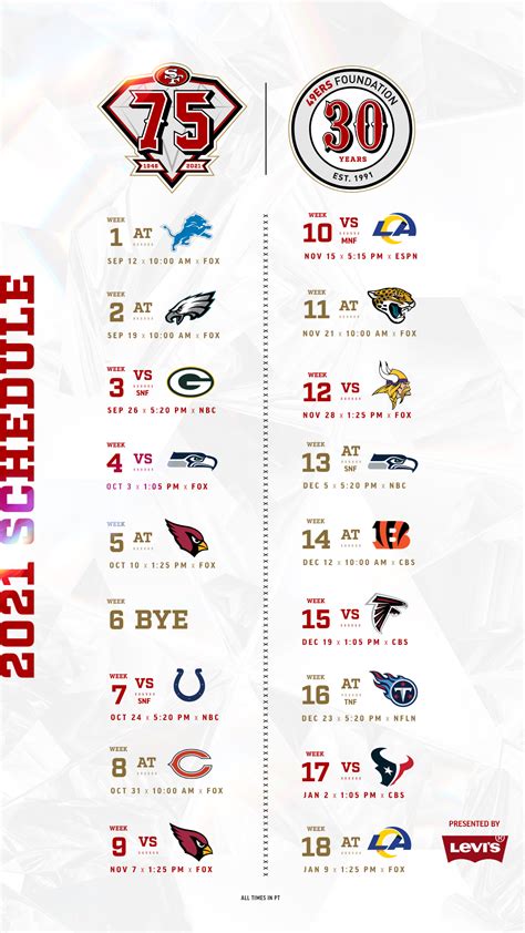 Printable 49ers Schedule Customize And Print