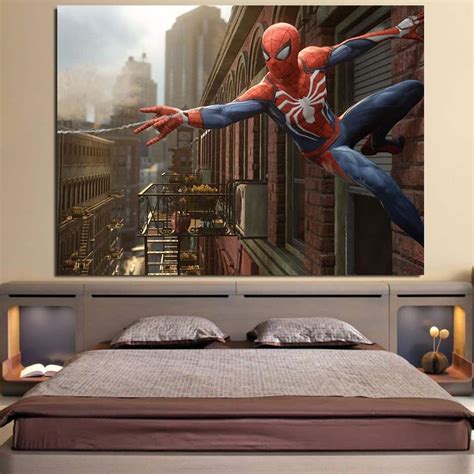 Cool Spider Man Wall Clinging 1pcs Wall Art Canvas Print Superheroes