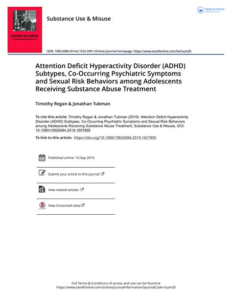 pdf attention deficit hyperactivity disorder adhd subtypes co occurring psychiatric