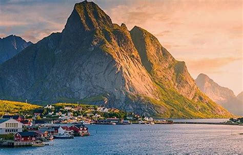A Small Fishing Village Located Off Of Lofoten Reine Norway Located