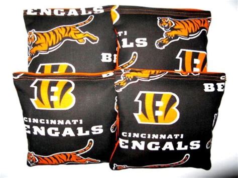 cincinnati bengals 4 cornhole bean bag camping travel ebay