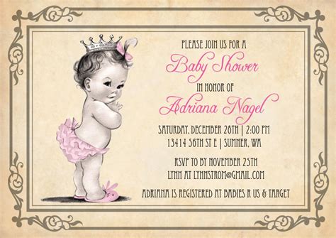 And it should be celebrated. Princess Girl Baby Shower Invitations - Vintage Princess ...
