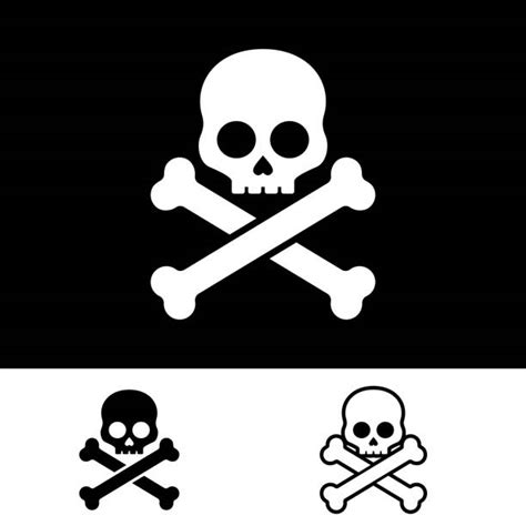 Pirate Skeleton Tattoo Silhouette Stock Photos Pictures And Royalty Free