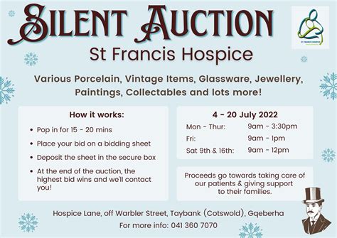 Winter Silent Auction St Francis Hospice