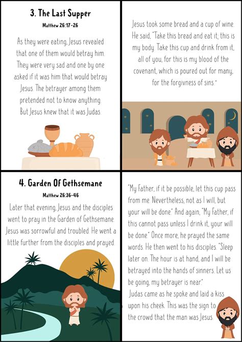 Printable Easter Story Cards I Christian Easter Story For Kids Etsy